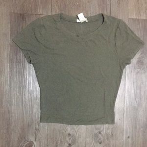 Dark green stretchy crop top!
